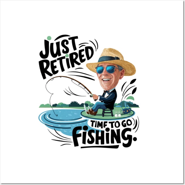 Just Retired. Time to go fishing Wall Art by CozyNest